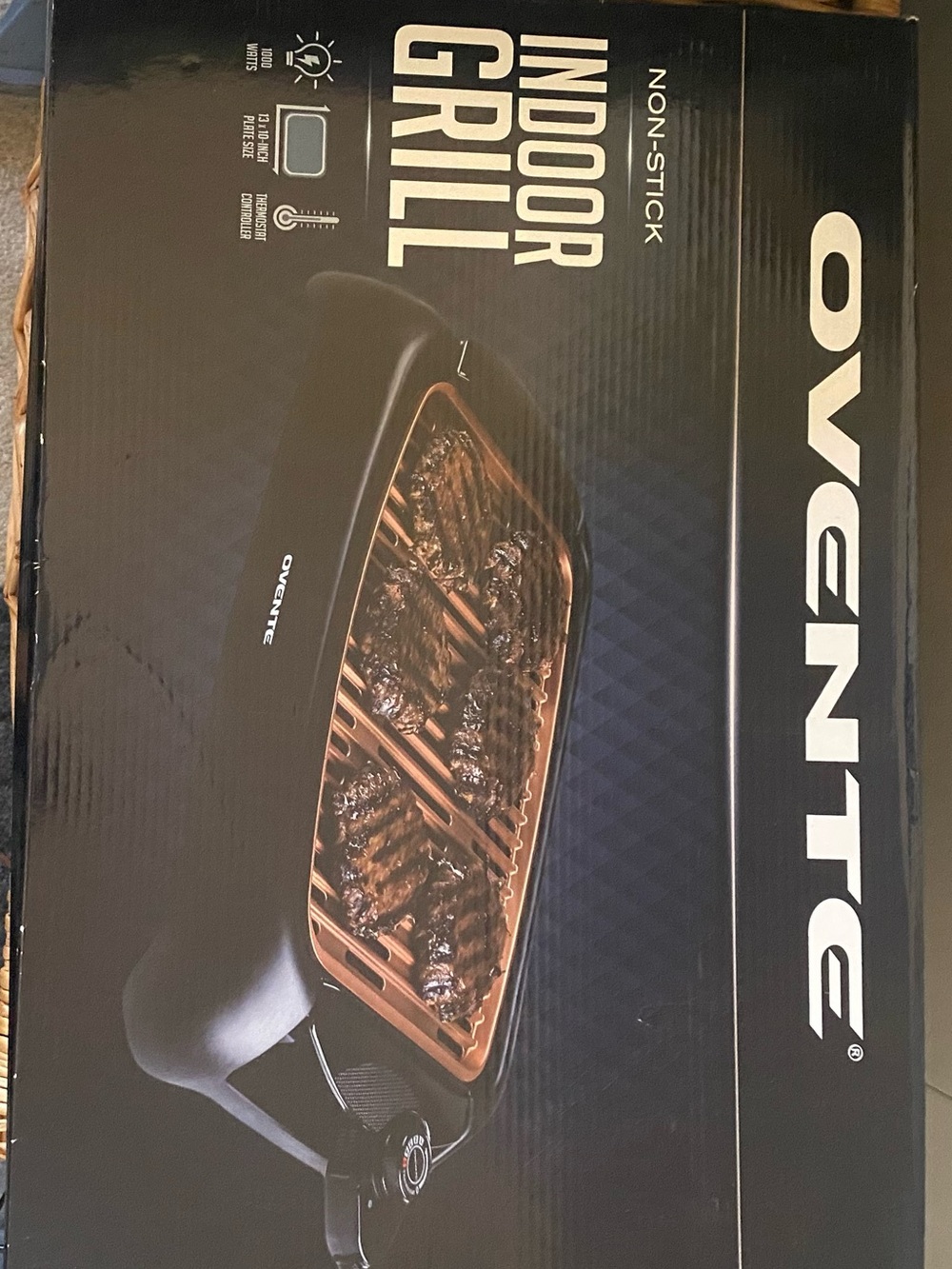 Ovente Black Indoor Non-Stick Grill - Black